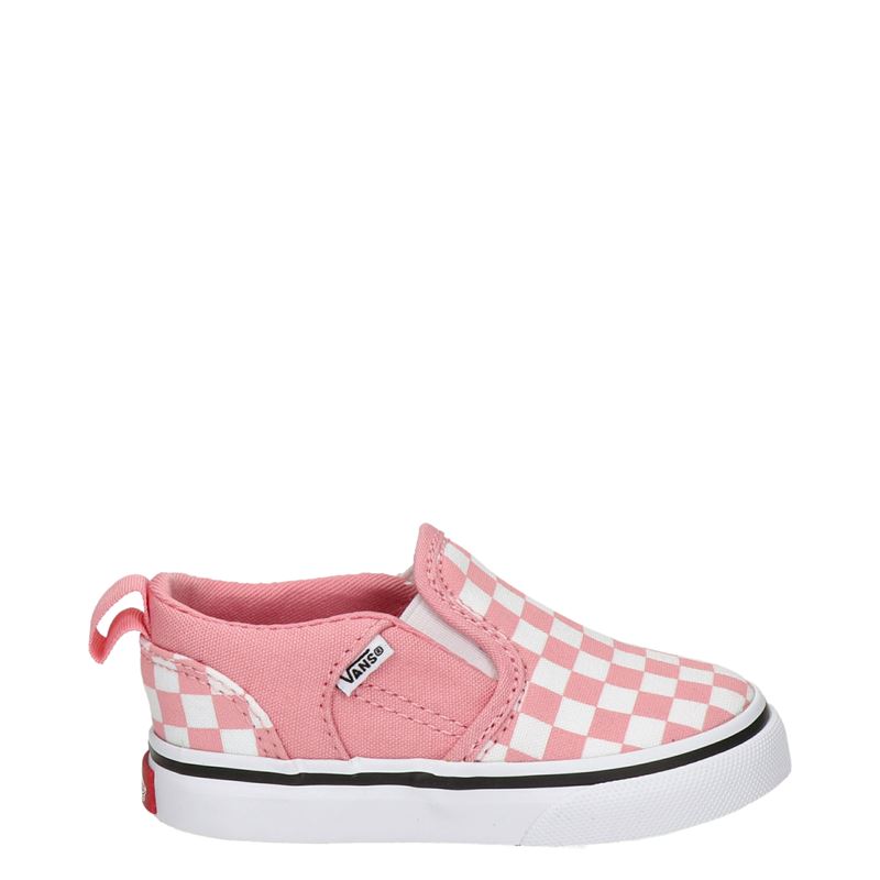 Vans Asher Checkerboard - Klittenbandschoenen - Roze