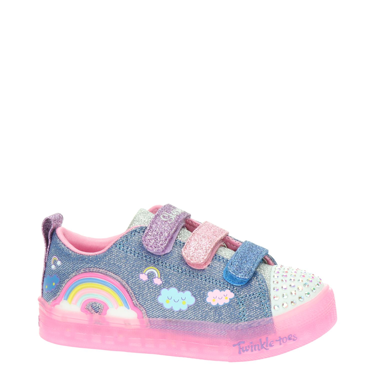 Skechers Twinkle Toes hoge sneakers met lichtjes roze - Schoenen.nl
