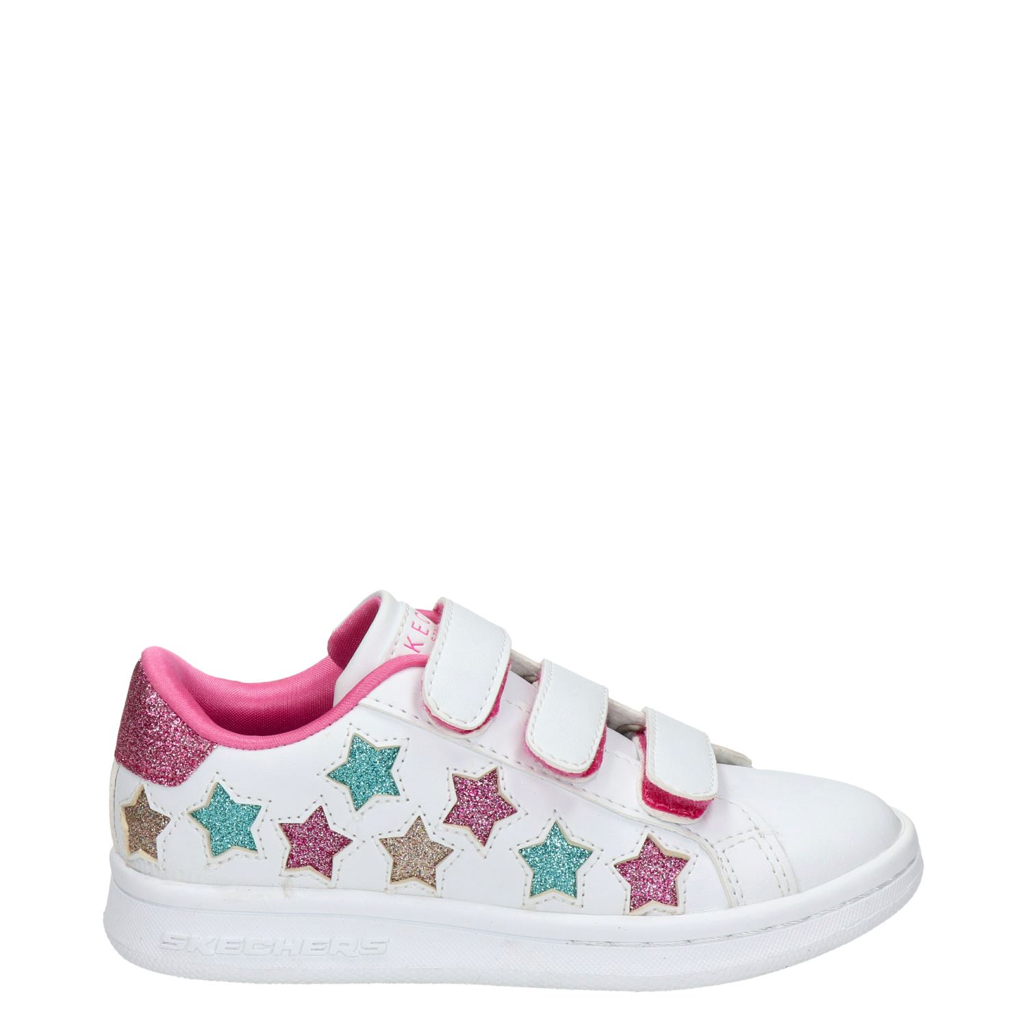 Skechers Omne - Klittenbandschoenen voor meisjes - Wit - Nelson.nl