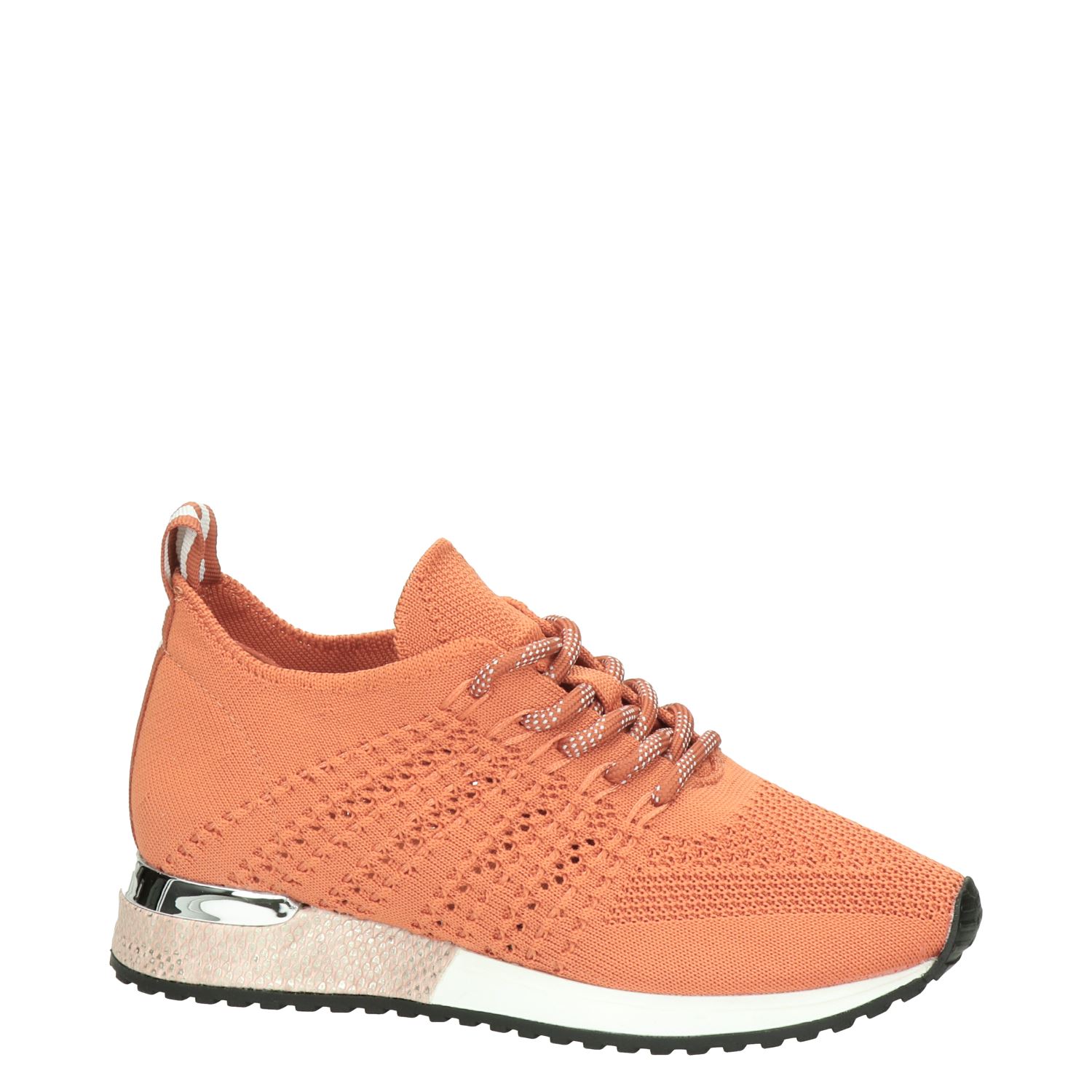 Floris van Bommel Herenschoenen Sneakers oranje | Aad van den Berg  modeschoenen