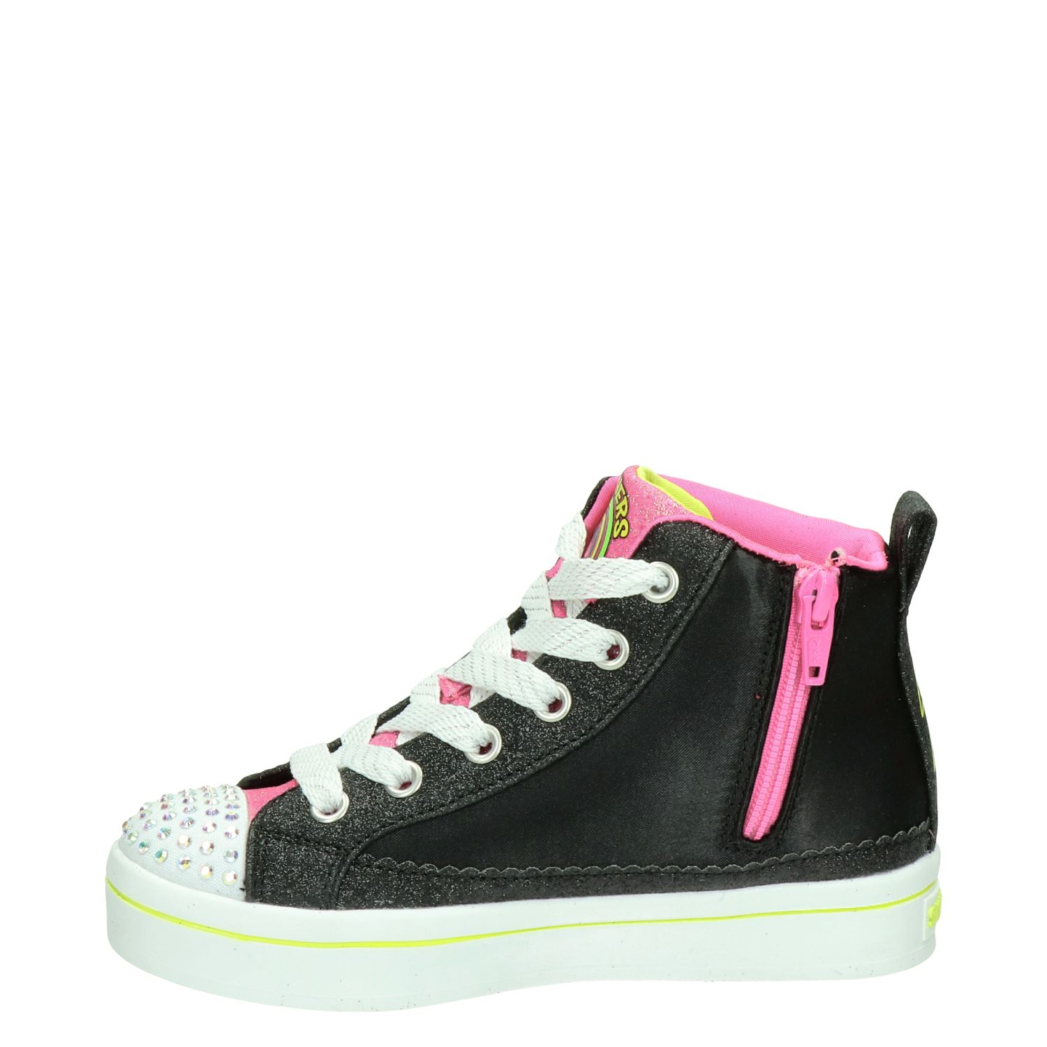 Skechers - Hoge sneakers voor meisjes - Zwart - Nelson.nl