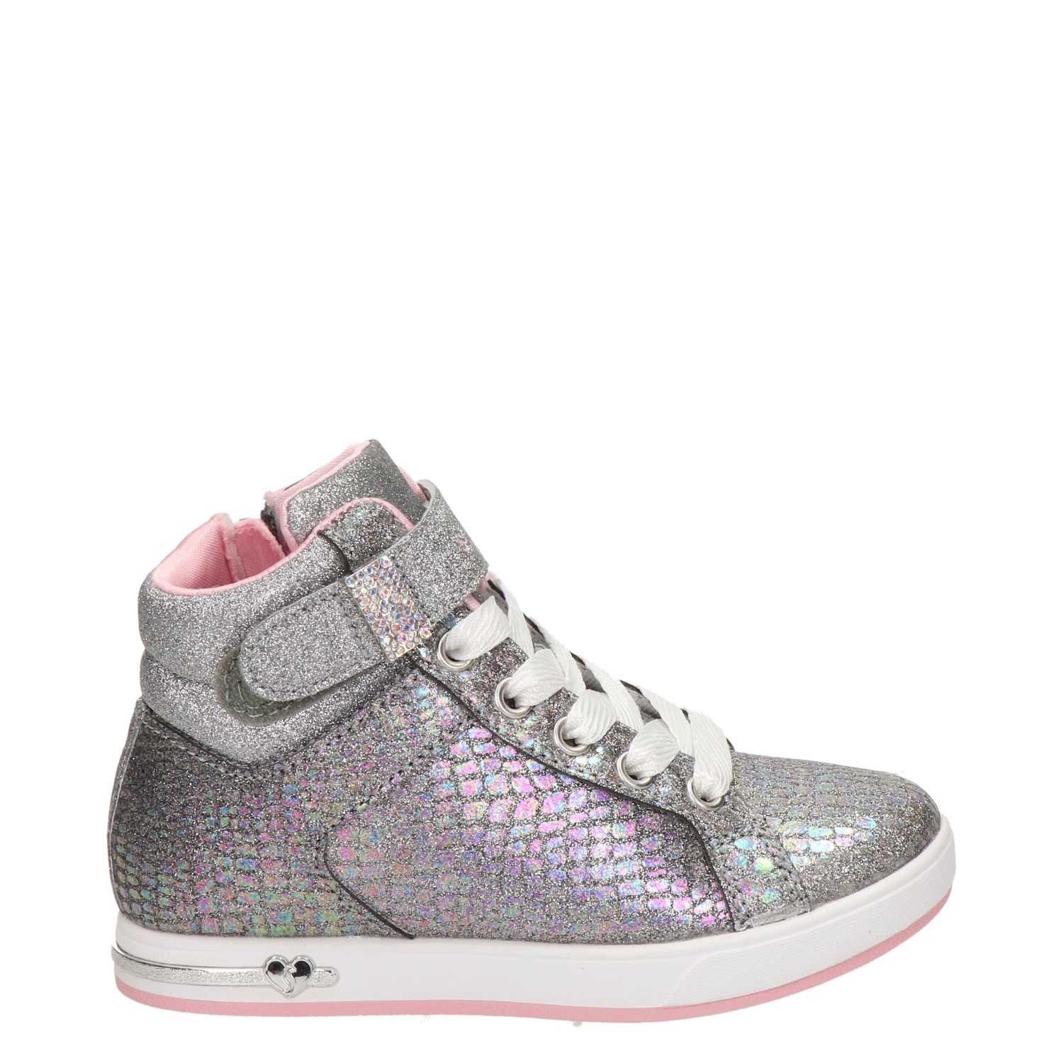 Skechers Shoutouts - Hoge sneakers voor meisjes - Zilver - Nelson.nl