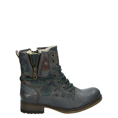 Mustang Veterboots Blauw mustang kopen in de aanbieding