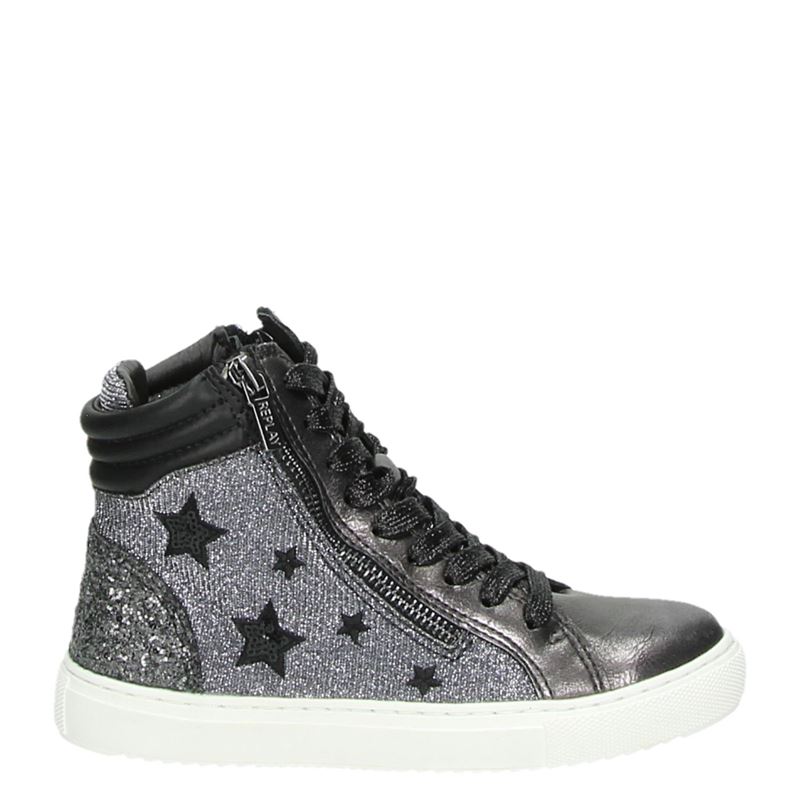 Replay Sword Sting Hoge Sneakers Grijs replay kopen in de aanbieding