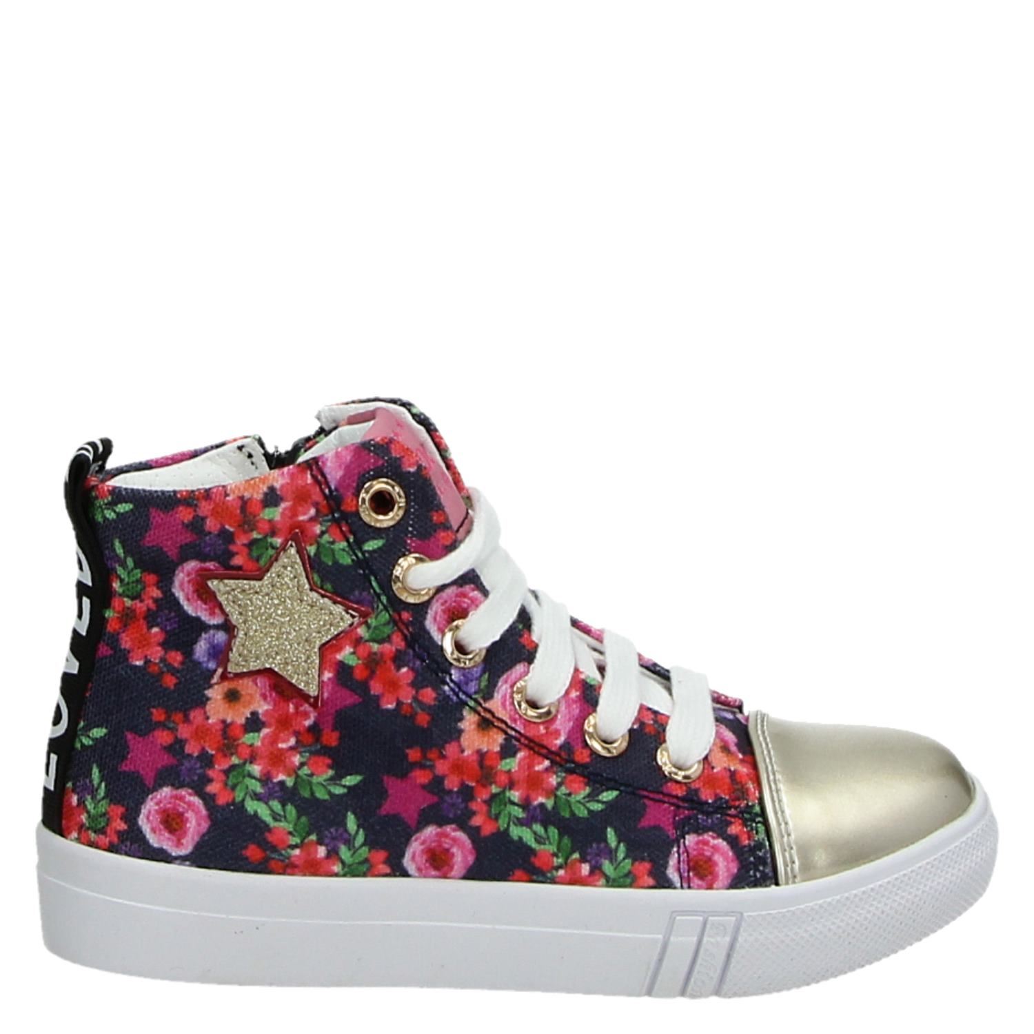 Shoesme - Hoge sneakers voor meisjes - Blauw - Nelson.nl