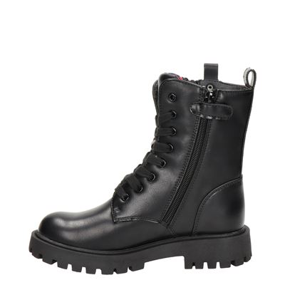 Tommy Hilfiger - Veterboots voor meisjes - Zwart - Nelson.nl