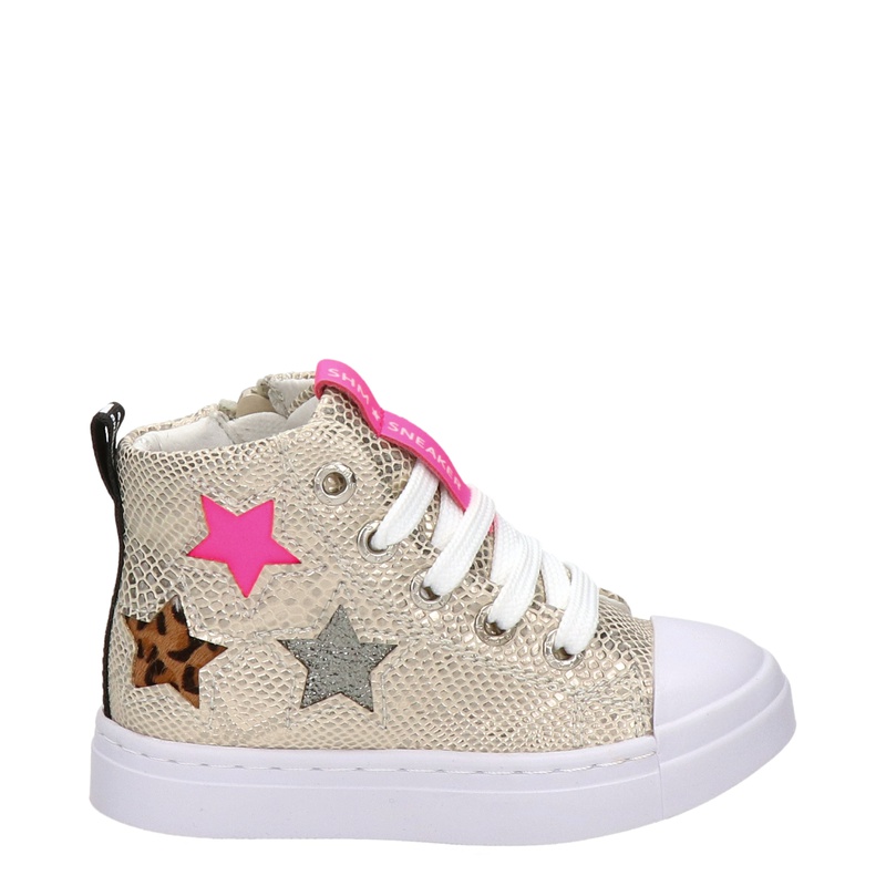 Shoesme - Hoge sneakers voor meisjes - Goud - Nelson.nl