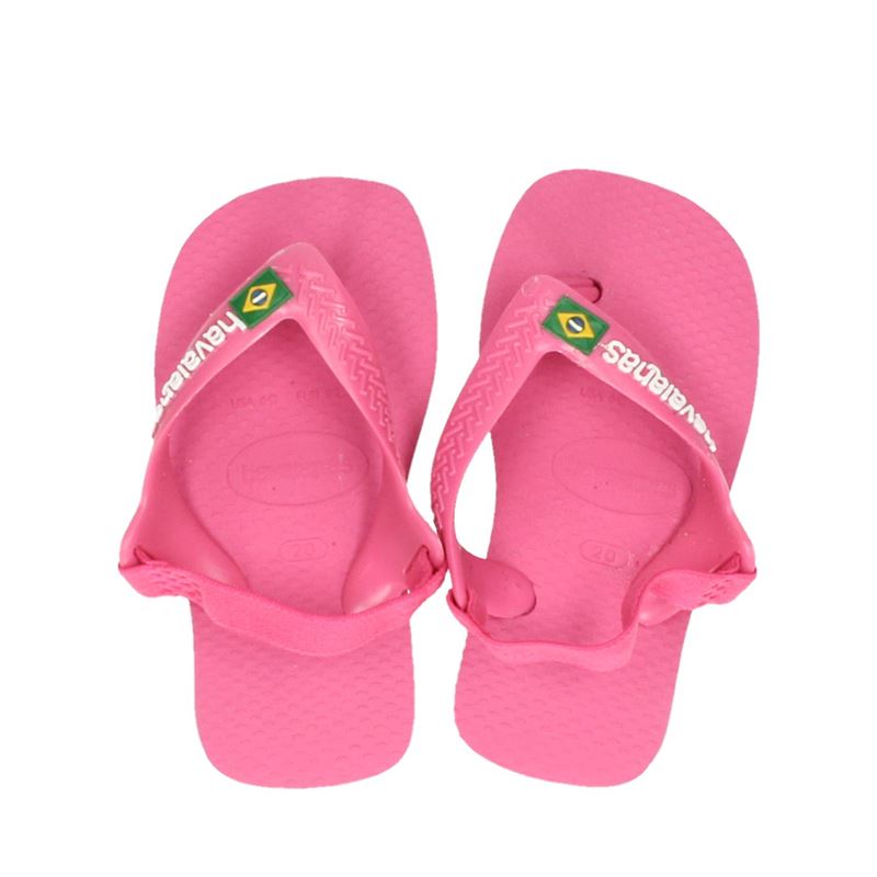 Havaianas Baby Brasil Logo Slippers Roze havaianas kopen in de aanbieding