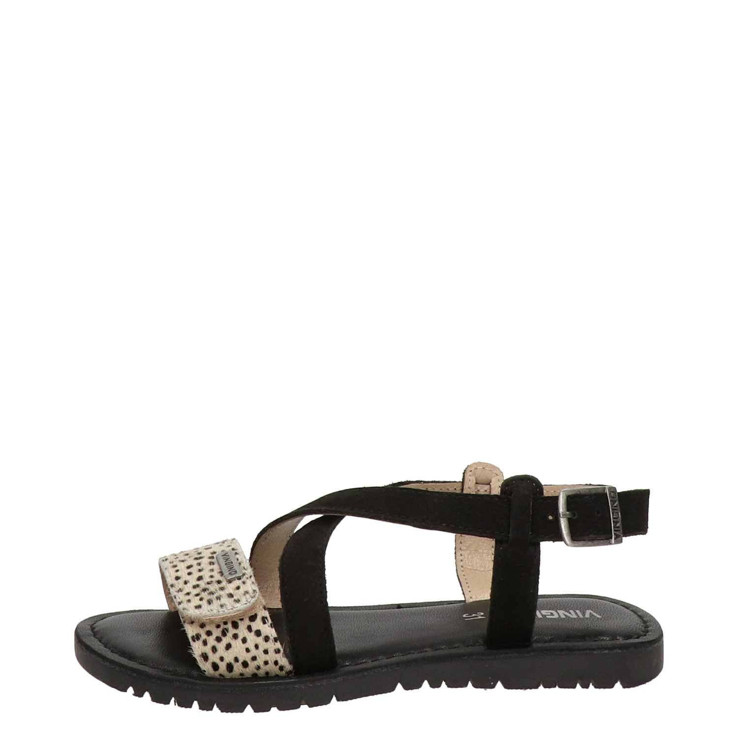 Vingino Eveline - Sandalen voor meisjes - Zwart - Nelson.nl