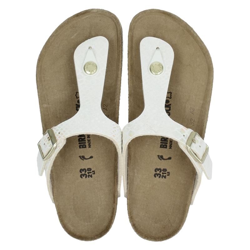 Birkenstock Gizeh Shiny - Slippers - Ecru