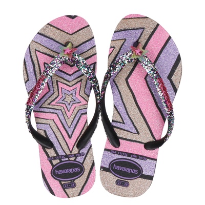 Havaianas Kids slim glitter tr - Slippers - Zwart
