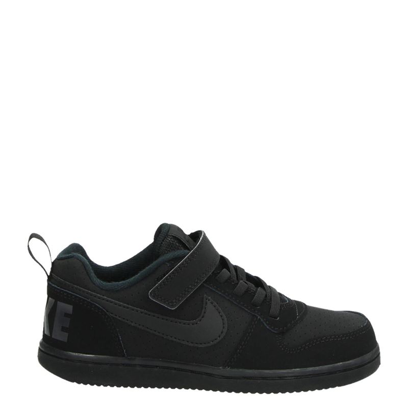 Nike Court Borough - Klittenbandschoenen - Zwart