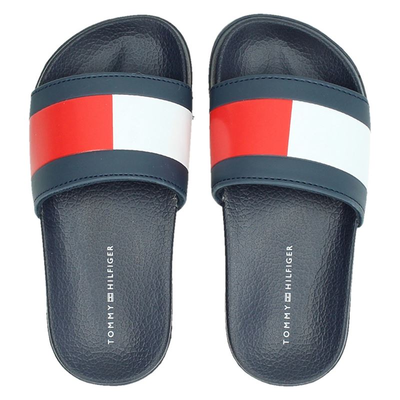 Tommy Hilfiger Badslippers Blauw tommy hilfiger kopen in de aanbieding